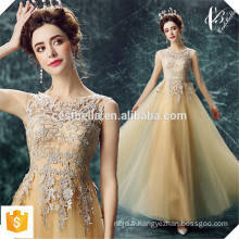 Sequin Long Golden Robes de soirée 2016 New Arrival Women Elegant Long Golden Formal Gowns Dinner Dress